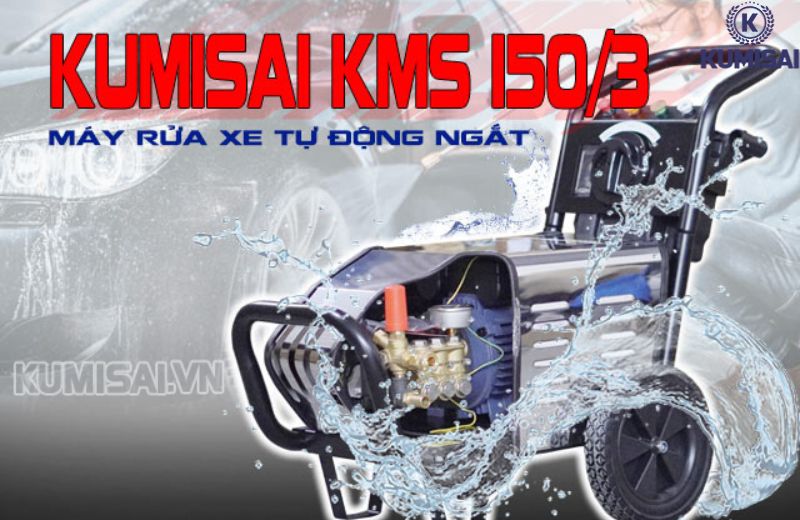 Máy rửa xe 2200psi Kumisai tự động ngắt KMS 150/3